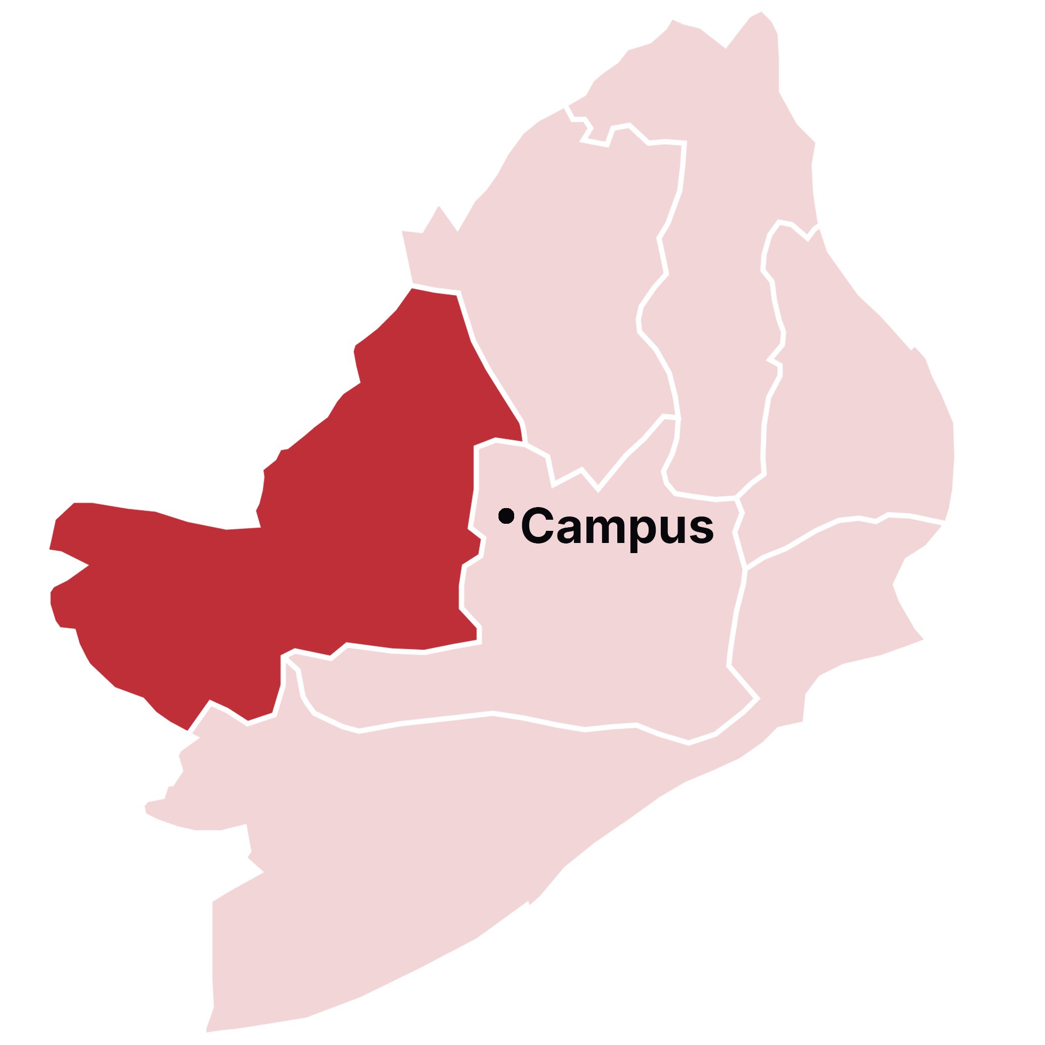 A map of Bristol's neighbourhood regions with Clifton highlighted